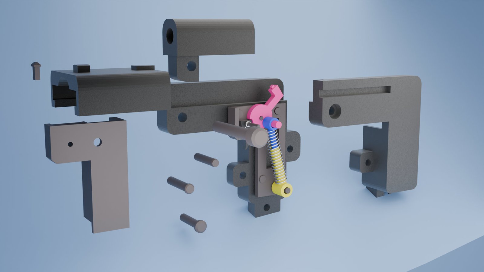 Trigger Wheel 3d FS VER-01 FULLY 3D PRINTED GUN | Seperated Trigger Mechanisam®